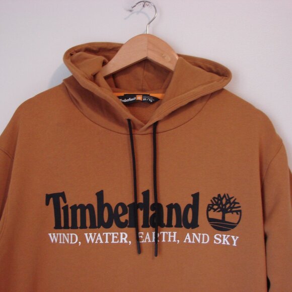 Timberland Wind Water Earth Sky Hoodie Sweatshirt Fleece Tree Logo Size XL - Picture 4 of 14